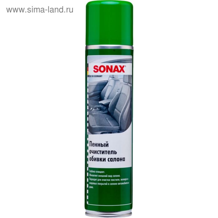 Пенный очиститель обивки салона SONAX, 400 мл, 306200 очиститель обивки салона пенный sonax 400 мл