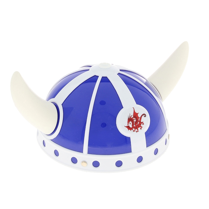 Шлем с рогами "Дракон", цвет сине-белый