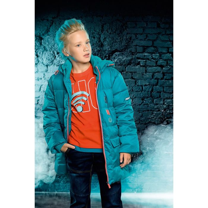 Джемпер для мальчика, рост 134 см, цвет оранжевый