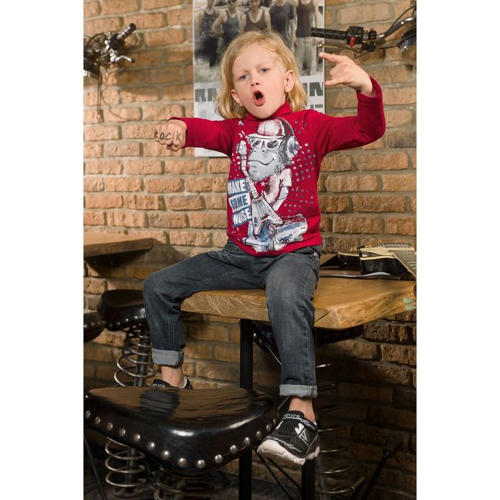 Джемпер для мальчика, рост 110 см, цвет красный