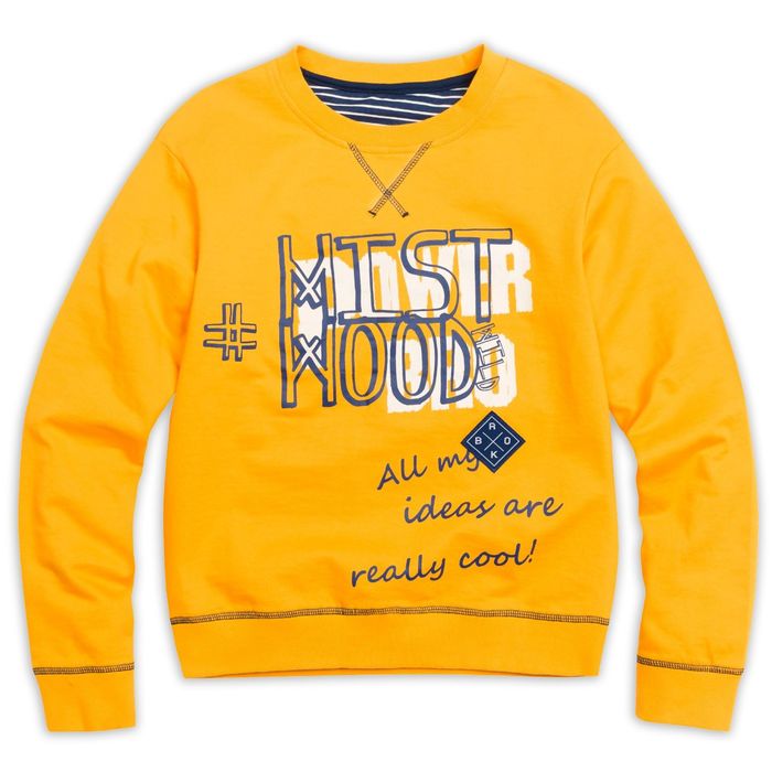 Толстовка для мальчика, рост 164 см, цвет оранжевый