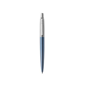 Ручка шариковая Parker Jotter Core Waterloo Blue CT M, корпус из нержавеющей стали, голубой глянцевый/ хром, синие чернила от Сима-ленд