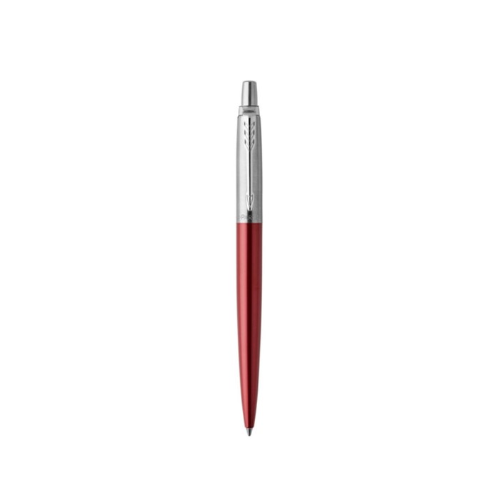 Ручка шариковая Parker Jotter Core Kensington Red CT M, корпус из нержавеющей стали, красный глянцевый/ хром, синие чернила (1953187)