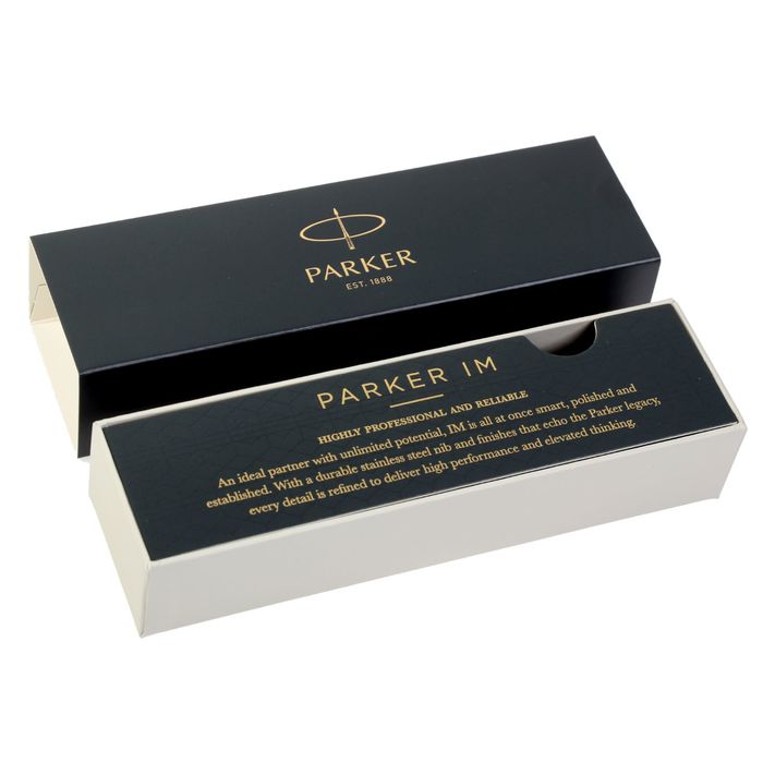 Ручка шариковая Parker IM Core Dark Espresso CT M, корпус тёмно-коричневый матовый/ хром, синие чернила (1931671)