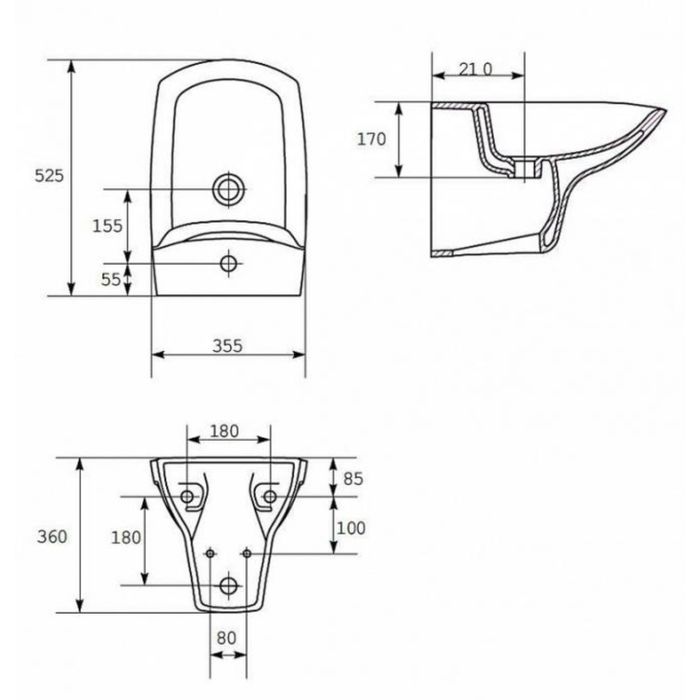 Подвесное биде Cersanit CARINA