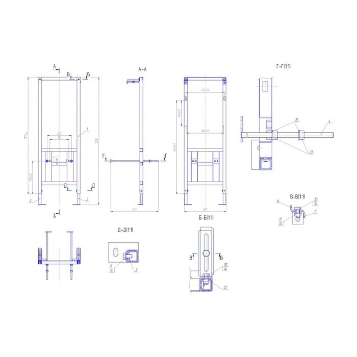Сет Cersanit CARINA NEW CLEAN ON (Инсталляция, безободковый унитаз, кнопка)