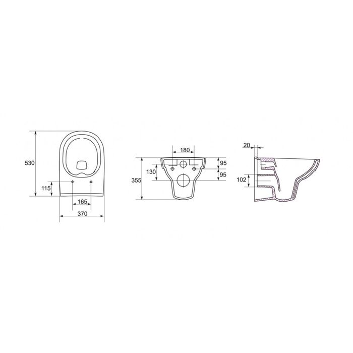 Сет Cersanit CITY NEW CLEAN ON (подвесной безободковый унитаз, тонкое сиденье, инсталляция, кнопка)