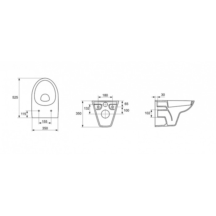 Унитаз-компакт безободковый Cersanit PARVA NEW CLEAN ON с тонким сиденьем