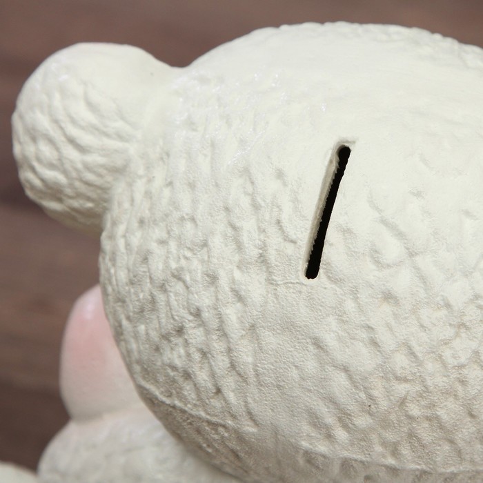 Светящаяся копилка "Медведица с подушкой" 24см