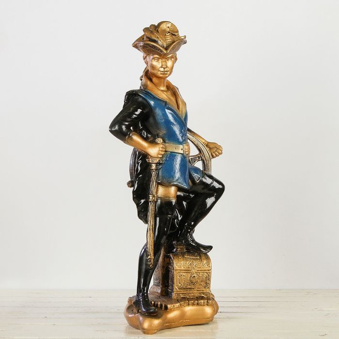 Фигура "Пират" бронза синий 17 × 22 × 48 см