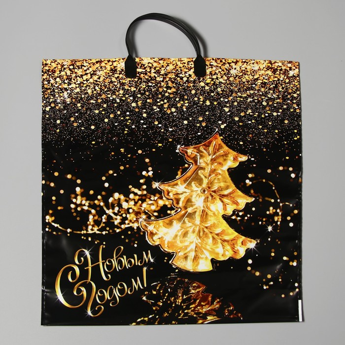 Пакет "Звездная пыль", полиэтиленовый с пластиковой ручкой, 40х44 см, 100 мкм