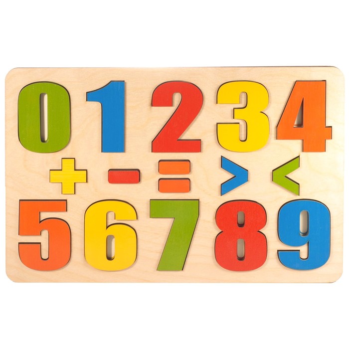 Развивающая доска "Разноцветные цифры", 16 деталей