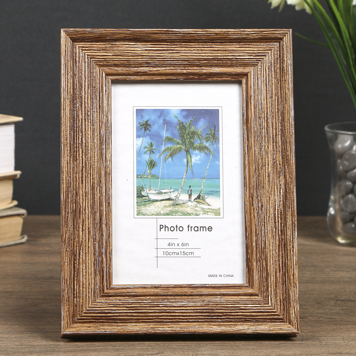 Фоторамка пластик 10х15 см "Эко-стиль"