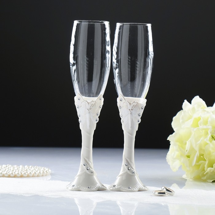 Свадебные бокалы "Бабочки" фарфор, 250мл