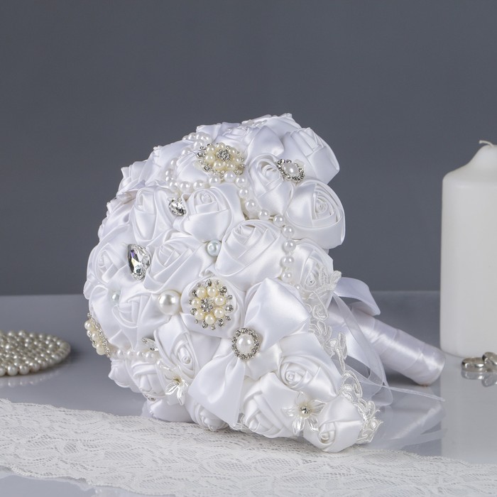 Свадебный букет, белый 26*26*22см