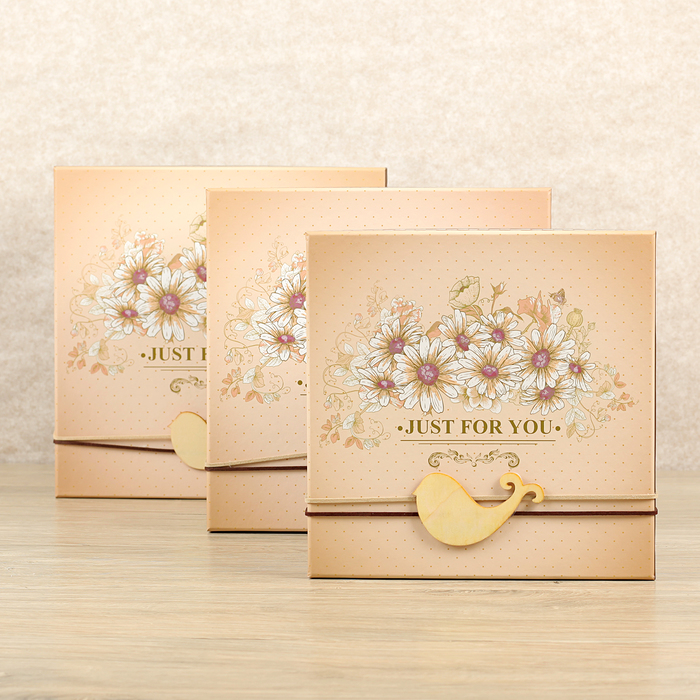 Набор коробок 3в1 "Осенние цветы", 28 х 28 х 15 - 23 х 23 х 10 см