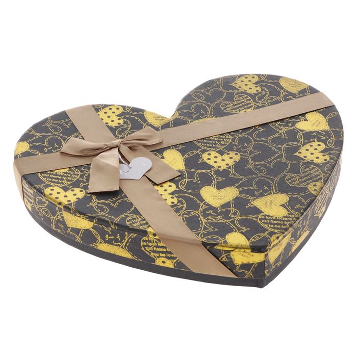 Коробка подарочная для конфет, чёрный, 29,5 х 26 х 4 см