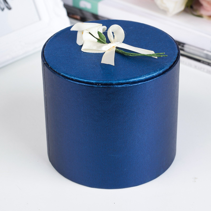 Коробка подарочная, синий, 10 х 10 х 10 см