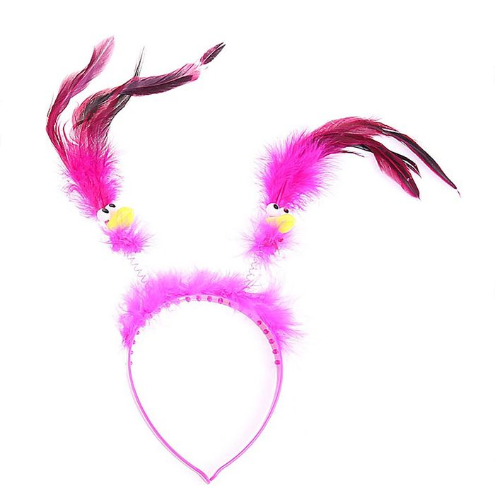 Ободок &quot;Птичка с перьями&quot;, цвета МИКС