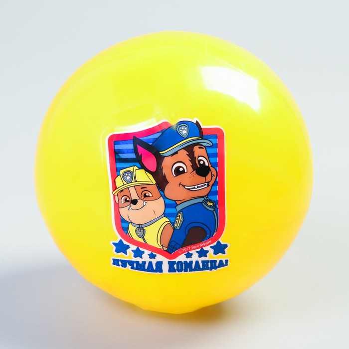 Щенячий патруль. Мяч детский "ЛУЧШАЯ КОМАНДА" 16 см, 50 гр, цвета микс