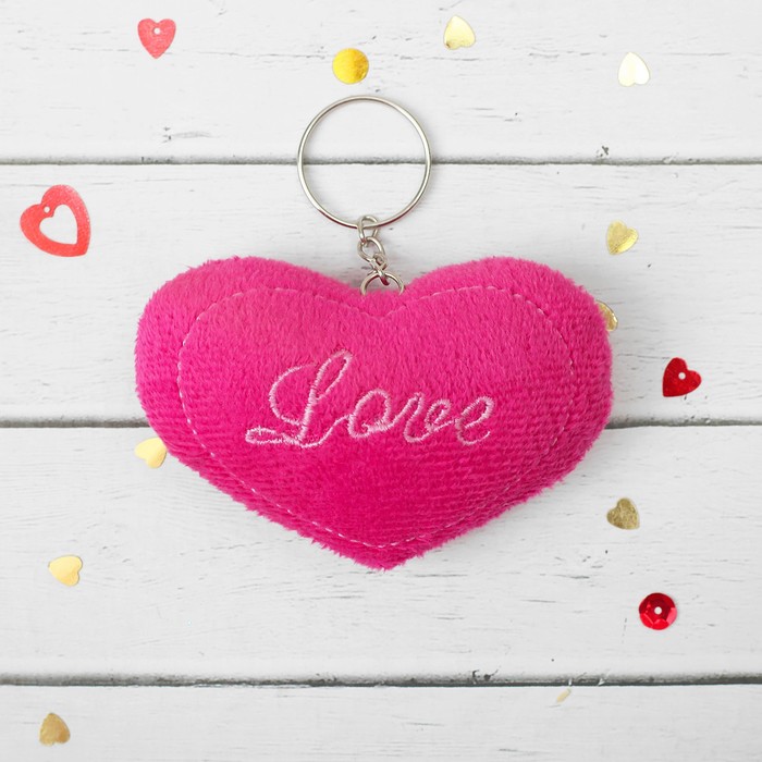 Мягкая игрушка-брелок "Сердце", цвета МИКС