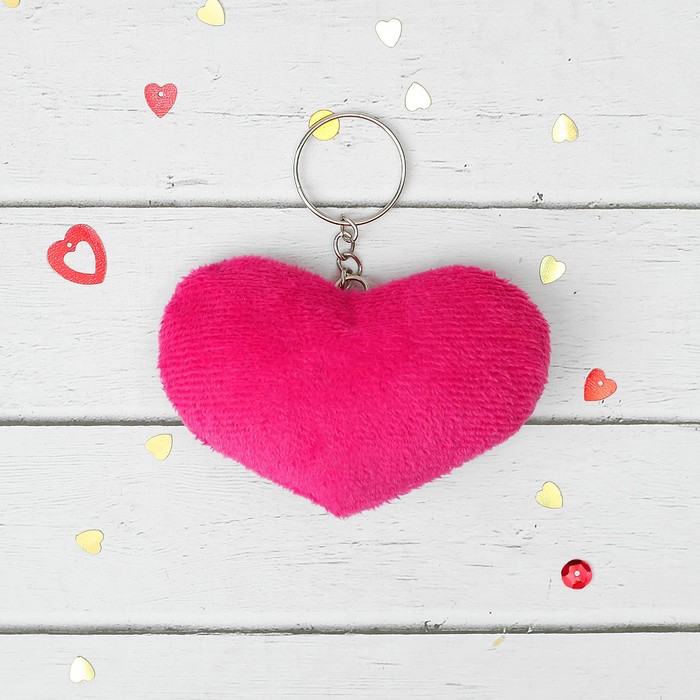 Мягкая игрушка-брелок "Сердце", цвета МИКС