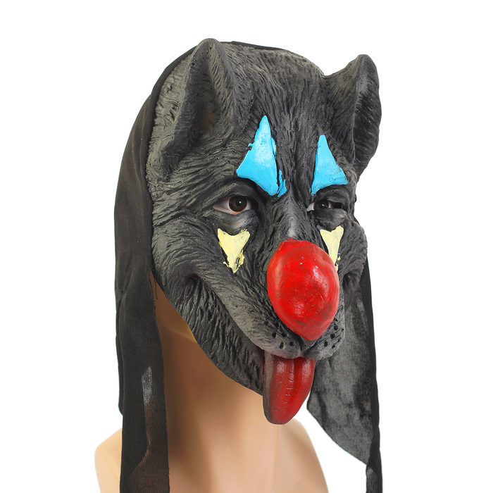 Карнавальная маска "Собака" красный нос