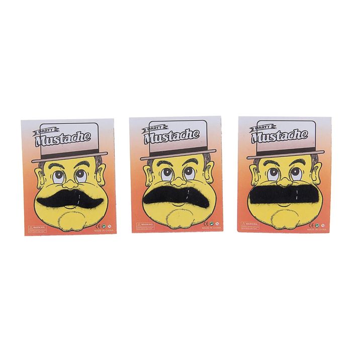 Карнавальные усы, цвет чёрный, виды МИКС