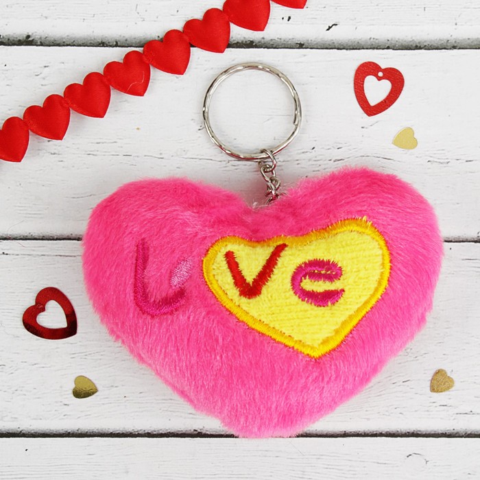 Мягкая игрушка-брелок "Сердечко", цвета МИКС