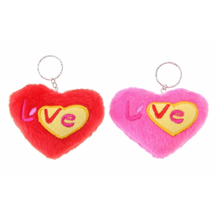 Мягкая игрушка-брелок "Сердечко", цвета МИКС