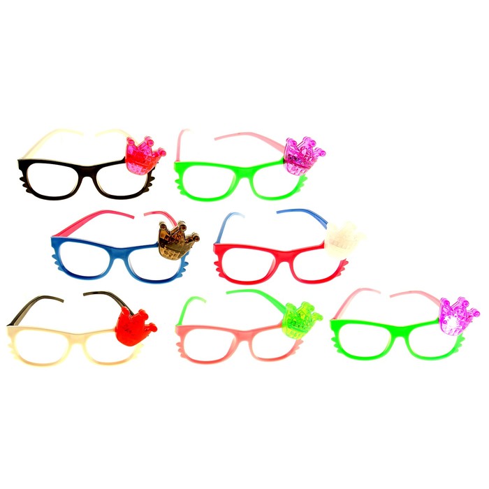 карнавал очки свет корона цвет микс