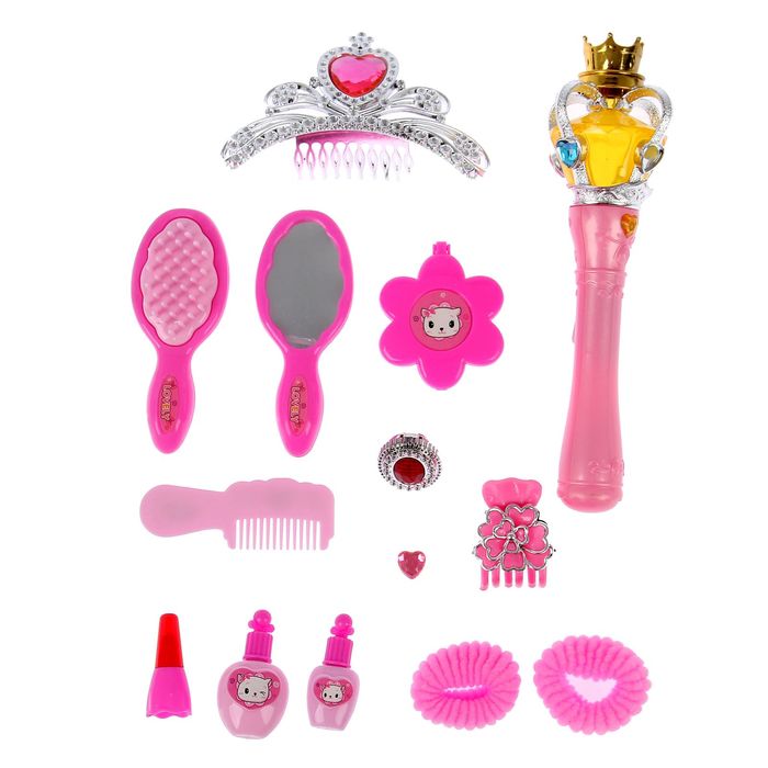 Набор аксессуаров для юной красотки с волшебной палочкой, со световыми и звуковыми эфф