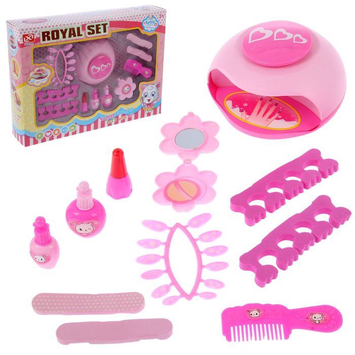 Набор аксессуаров для юной красотки "Салон красоты", со световыми эффектами, цвета МИКС