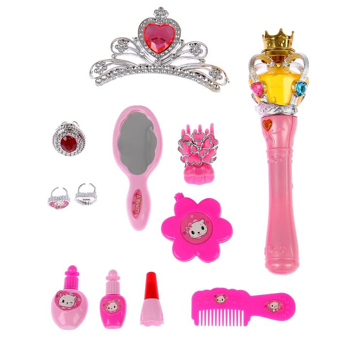 Набор аксессуаров для юной красотки "Бал" со световыми и звуковыми эффектами, цвета МИКС