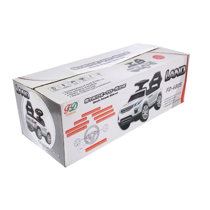 Толокар "Ровер", световые и звуковые эффекты, цвет белый