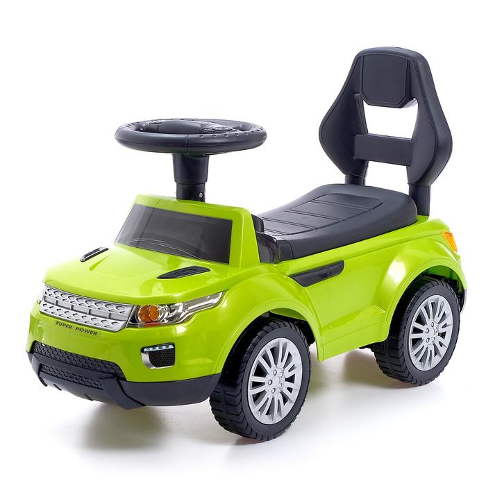 Толокар "Ровер", световые и звуковые эффекты, цвет зеленый