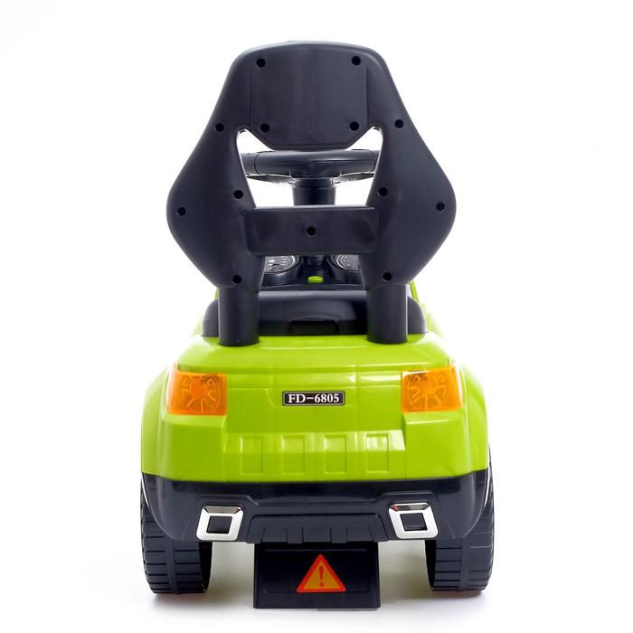 Толокар "Ровер", световые и звуковые эффекты, цвет зеленый