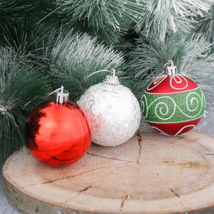 Набор шаров пластик "Соната" d-6 см 27 шт ассорти