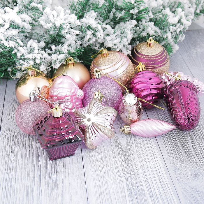 Набор украшений пластик "Ассорти" 80 шт