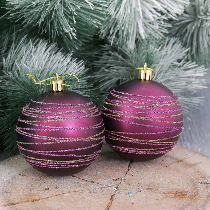 Набор шаров пластик "Марсаль" d-7 см 4 шт