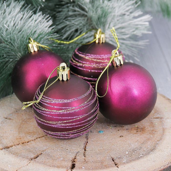 Набор шаров пластик "Марсаль" d-6 см 16 шт