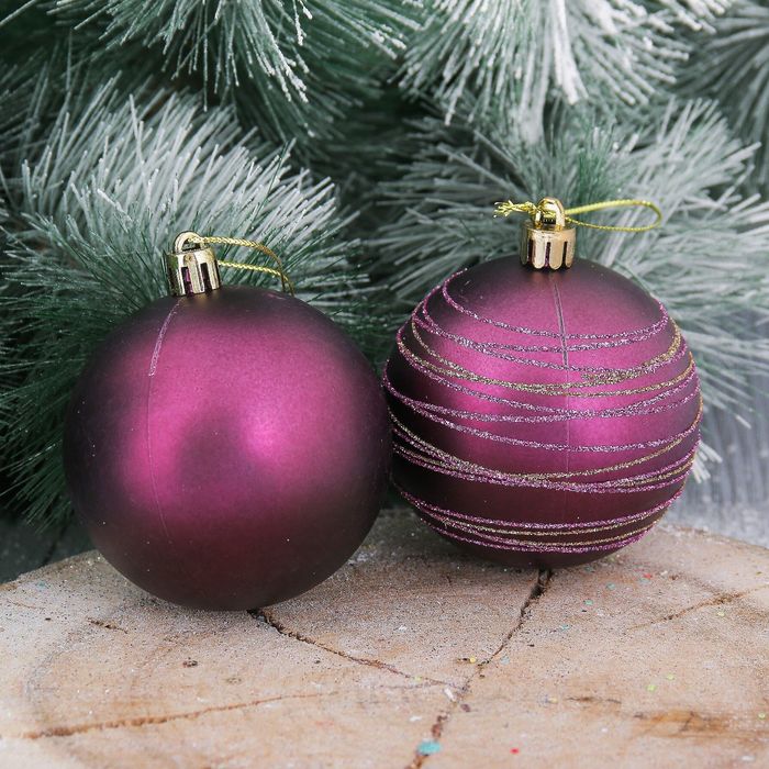 Набор шаров пластик "Марсаль" d-7 см 12 шт