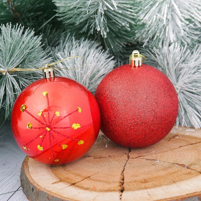 Набор шаров пластик "Солнце" d-8 см 8 шт