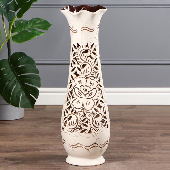 Ваза "Арина" резка  коричневая