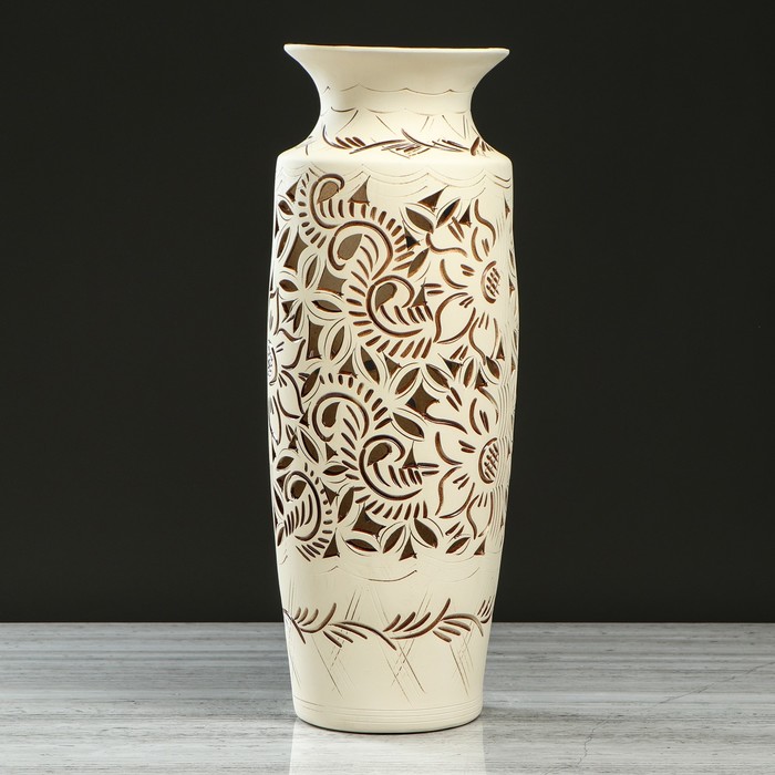 Ваза "София" большая, резка корич