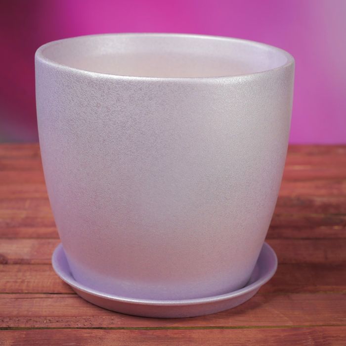 Кашпо "Осень" 3,0 л перламутр лаванда лак