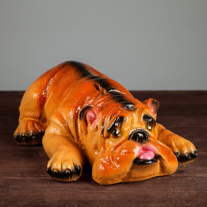 Копилка "Бульдог ленивец", глянец, микс