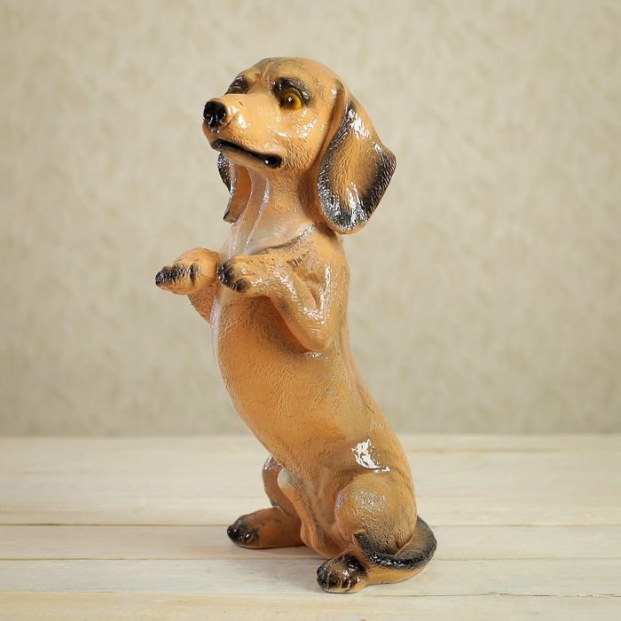 Копилка "Такса" стоит глянец песочный