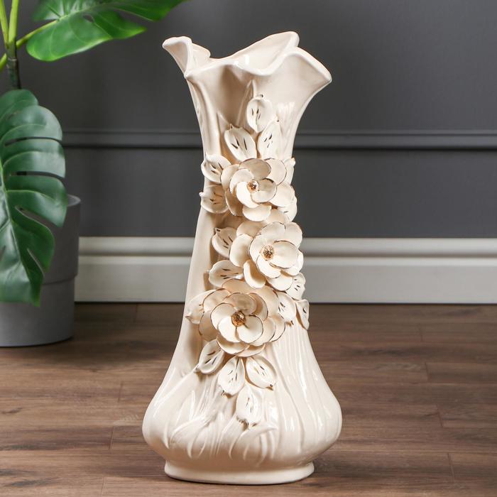 Ваза напольная "Ирис", лепка, 54 см, микс