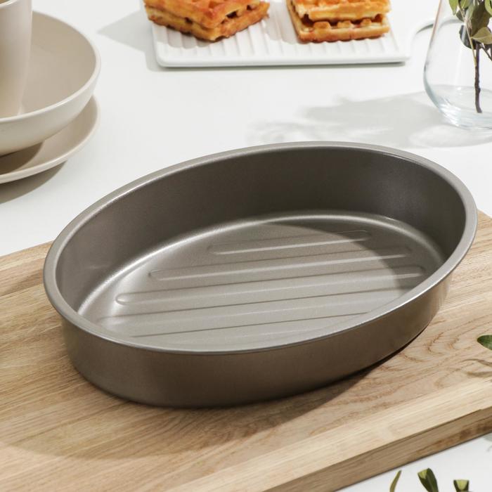 Форма для выпечки 30х22 см "Жаклин. Овал", антипригарное покрытие